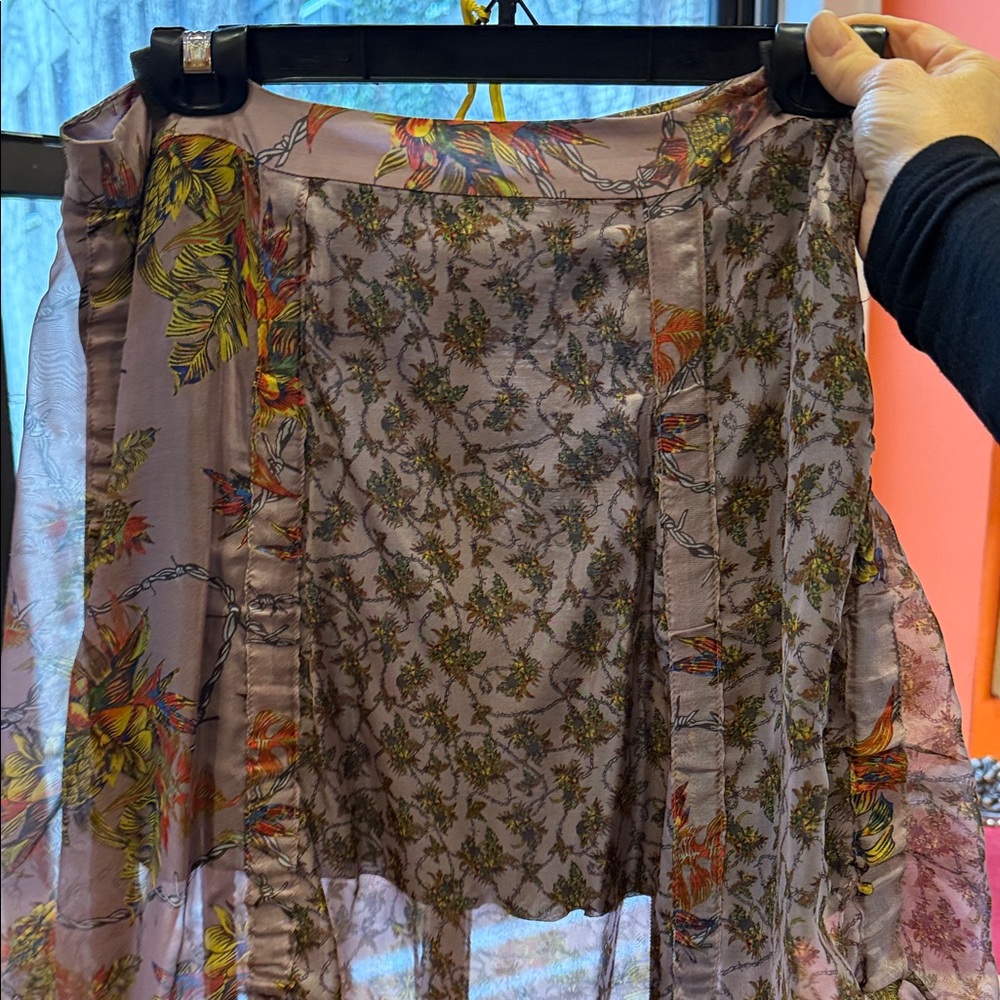 Bohemian chic!! Floral Patterned Women's Rouched parachute Skirt- FABULOUS!!! - Picture 4 of 9